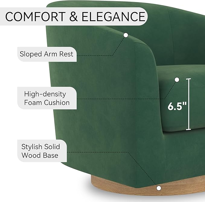 Swivel Barrel Accent Chair - Image 3