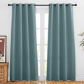 NICETOWN Greyish Blue Room Darkening Curtains 80 inch Length by NICETOWN