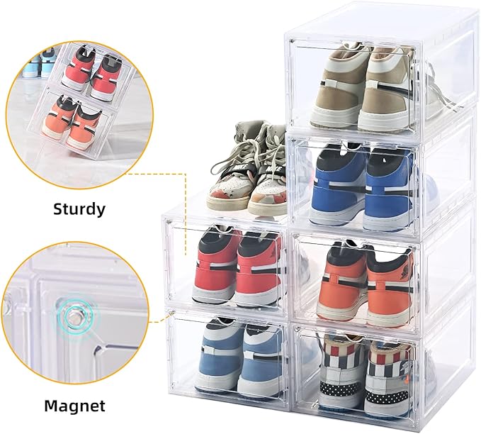 KEFA 8 Pack XXL Large Shoe Storage Box Fit - Image 3