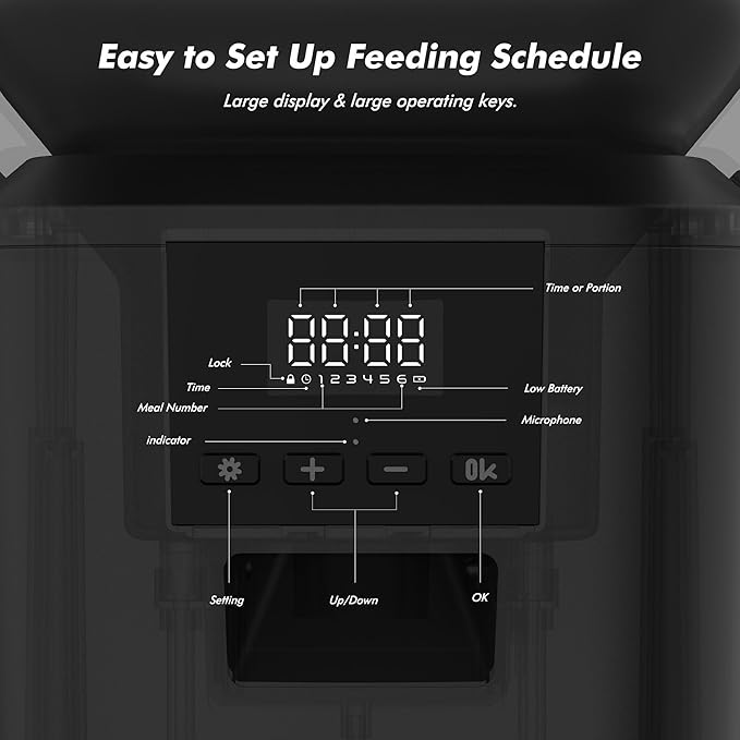 Automatic Dog Feeder - 8L/34 Cups Large Capacity Automatic Cat Food Dispenser - Image 7