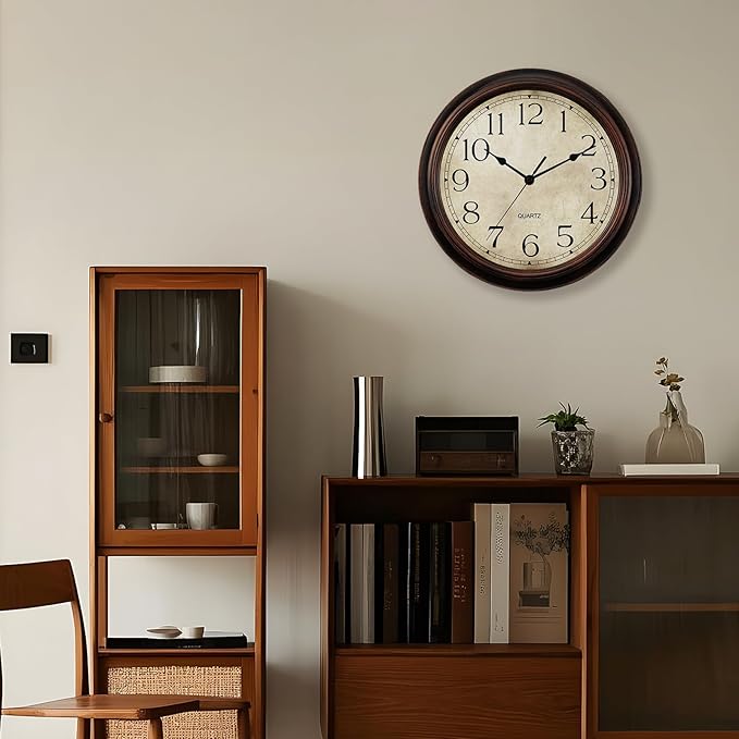 KECYET Wall Clock Battery Operated Vintage Silent Non-Ticking Analog Wall - Image 6