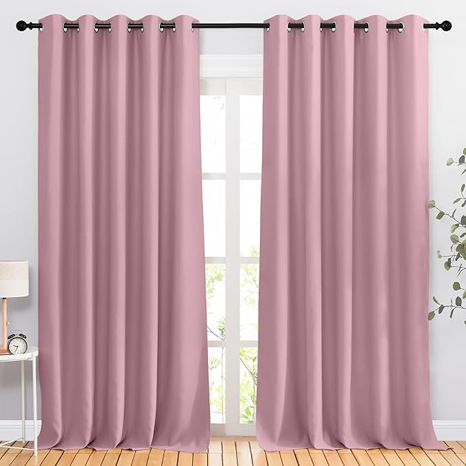 NICETOWN Blackout Room Divider Curtains 118 inches Long 2 Panels, Grommet by NICETOWN