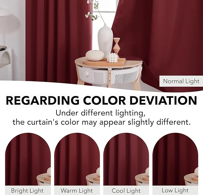 Deconovo Rod Pocket and Back Tab Curtains Thermal Insulated Window Draperies - Image 6