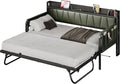 LIKIMIO Daybed with Trundle Bed, Twin Bed Frame with Storage Headboard and by LIKIMIO