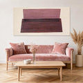 YETHEN WAL Burgundy Abstract Wall Decor Large Hand-Painted Textured Canvas Art by Unknown