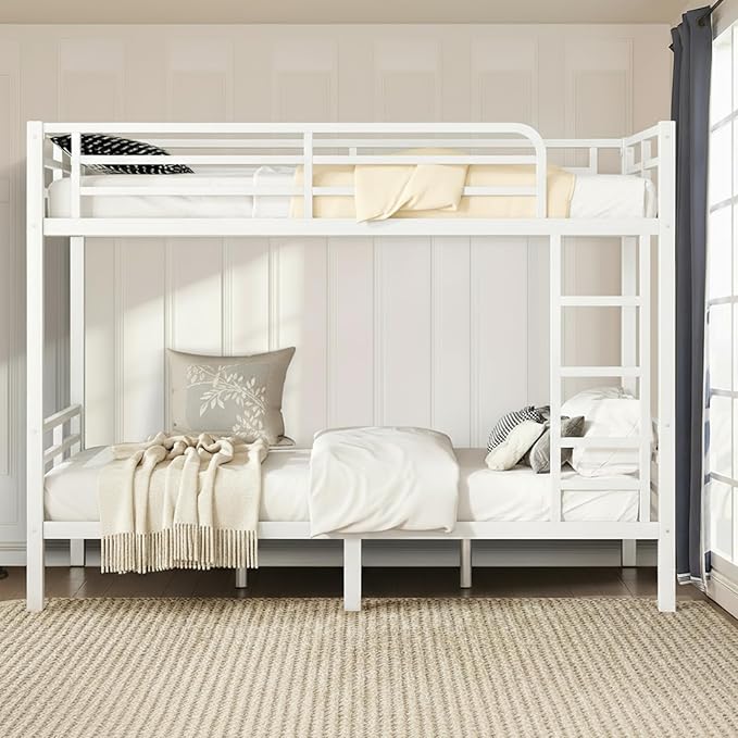 Twin XL Over Twin XL Bunk Bed Frame, Heavy Duty Metal Loft Bed - Image 7