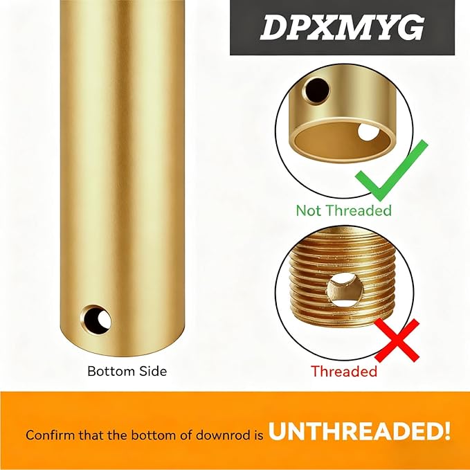 DPXMYG 36 inch Ceiling Fan Downrod - Image 3
