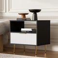 Nightstand with Drawer, End Table with Storage, Bed Side Table with Open Space by Housoul