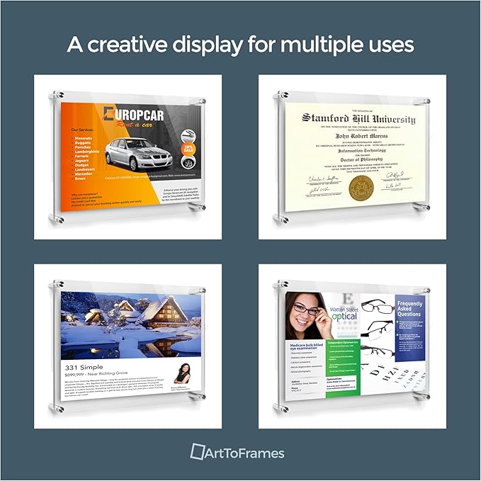 ArtToFrames 26x26 Inch Double Panel Floating Acrylic Picture Frame comes - Image 2