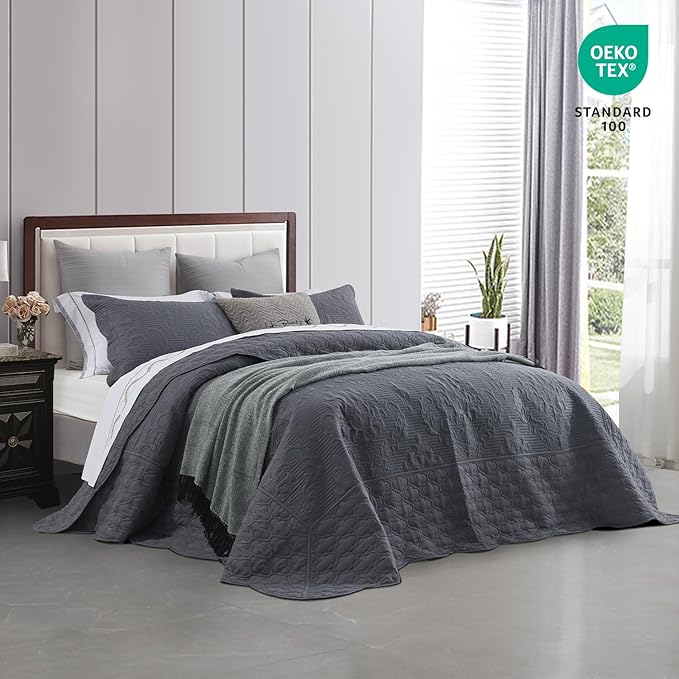 CHIXIN Bedspread Coverlet Quilt Set Full Size - Image 2