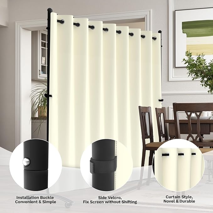 Room Divider, Curtain Privacy Screen - Image 5