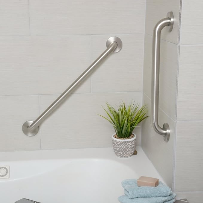 Amazon Basics Bathroom Handicap Safety Grab Bar, 36 Inch Length, 1.25 Inch - Image 3