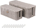 BROWNLILY Cable Management Box, Rattan Style Cord Organizer by Unknown