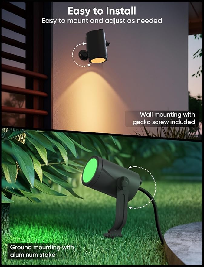 APPECK Smart Landscape Lighting Kit 36W, RGBCW Smart Landscape Lights 6 Pack - Image 7