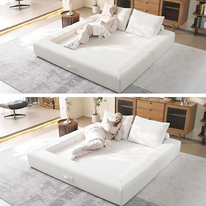 79'' Convertible Sleeper Sofa Bed, 3-in-1 Foldable Floor Couch - Image 5