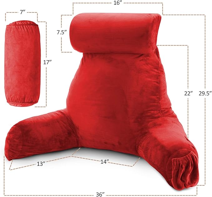 Nestl Reading Pillow with Shredded Memory Foam Includes 2 Neck and Lumber - Image 6