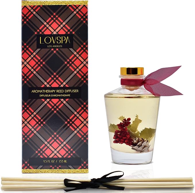 LOVSPA Reed Diffuser Set, Holiday Red Currant & Woods Scented Oil Diffuser - Image 5