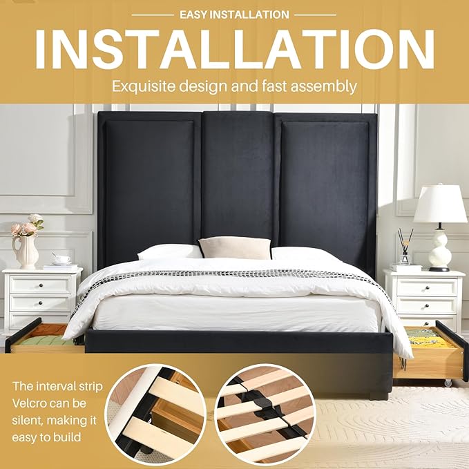 YUHUASHI Queen Size Bed Frame - Image 7