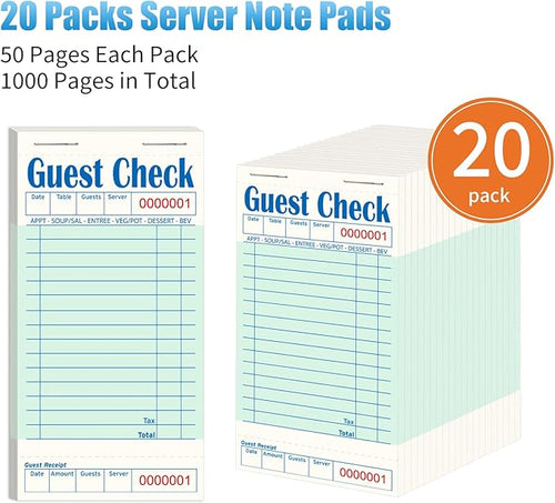 20 Pack/1000 Tickets Guest Checks Books - Image 2