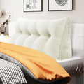 WOWMAX 100% Cotton Corduroy Headboard Pillow – Full Size Back Support Reading by WOWMAX