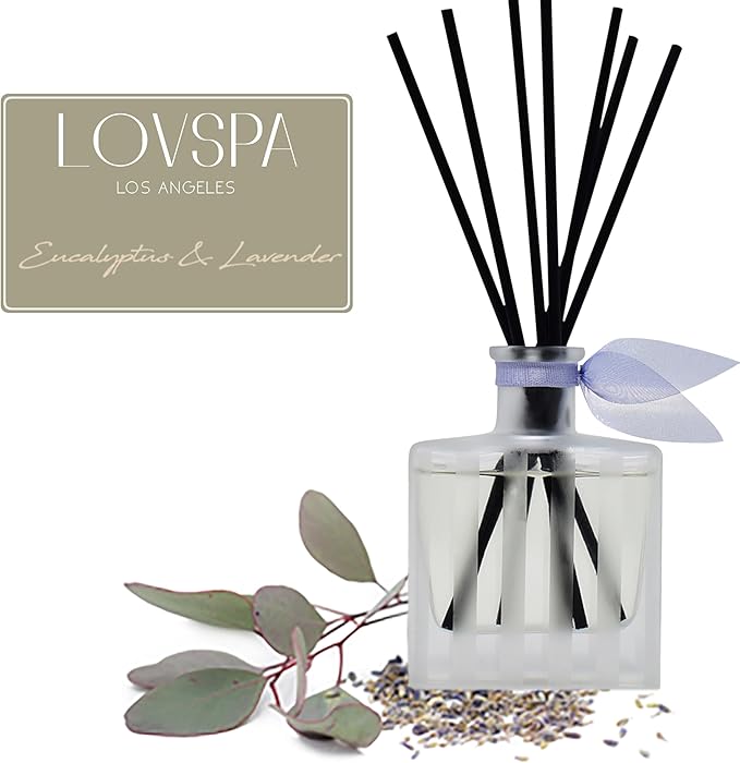 LOVSPA Reed Diffuser Set, DE-Stress Lavender Eucalyptus Scented Oil Diffuser - Image 3