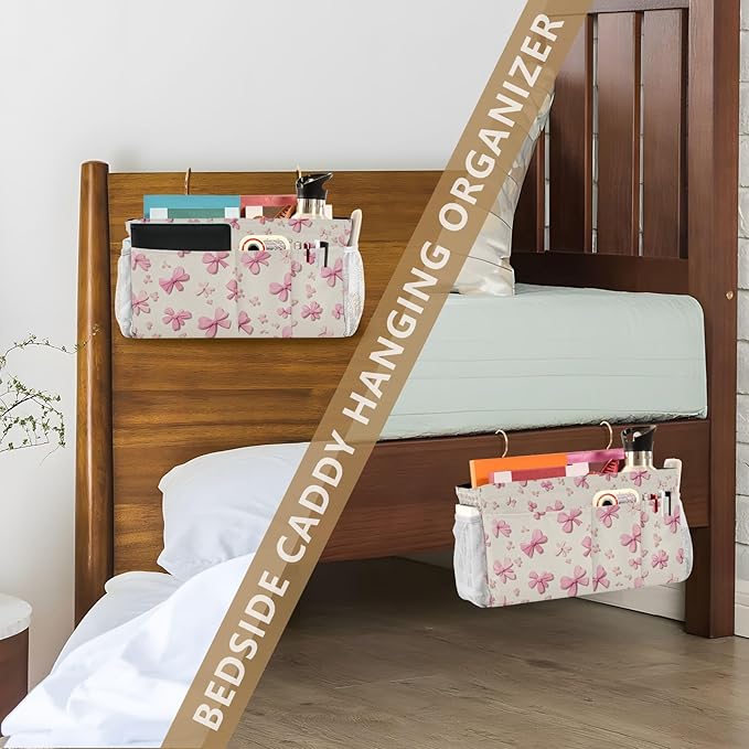 Bedside Caddy Hanging Bunk Bed Caddy Bed Organizer Hanging Pocket - Image 7