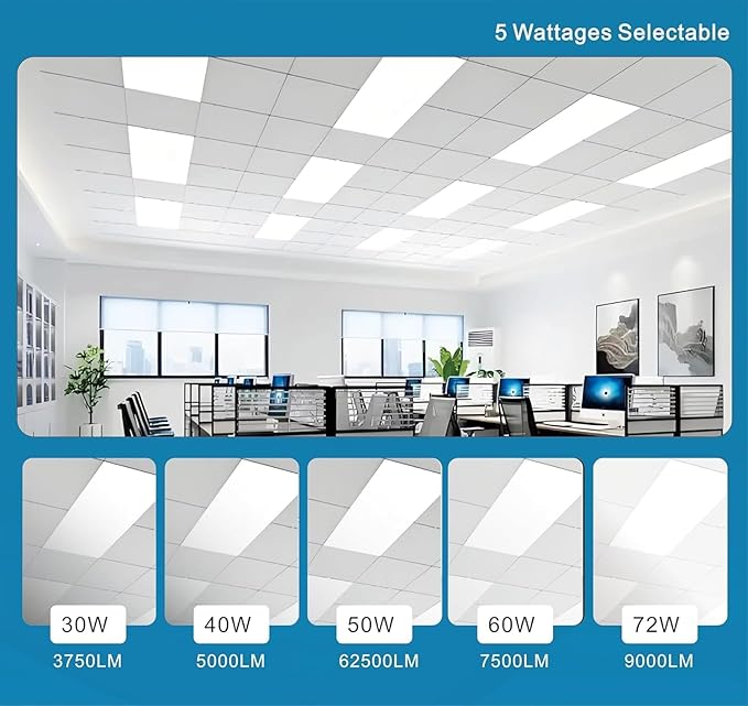 2x4 FT LED Light Flat Panel, Color Temperature Selectable 3K | 4K | 5K - Image 3