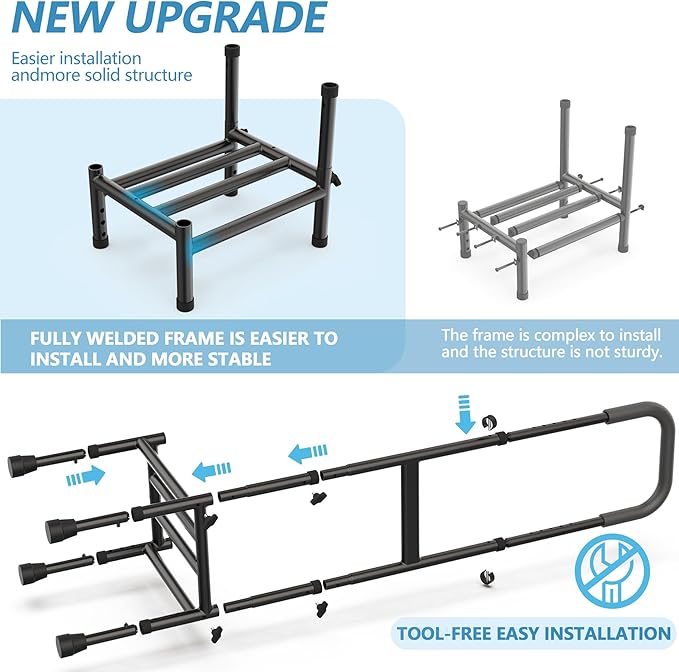 Packve Step Stool with Handle for Elderly, Adjustable Handrail & Leg, Sensor - Image 5