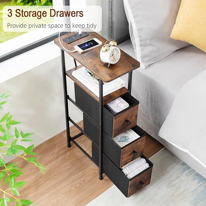 LOAKEKEL Narrow End Table Living Room - Image 8