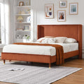 PINJU Full Size Bed Frame, Upholstered Platform Bed by PINJUBED
