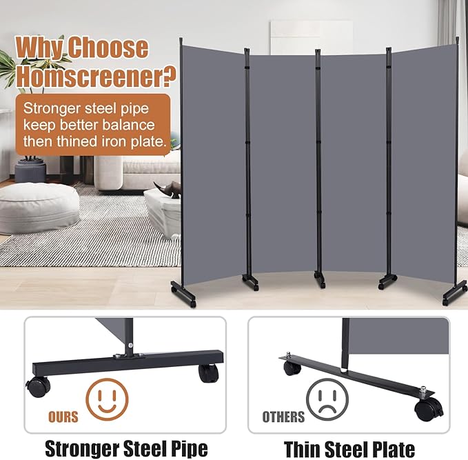 Room Divider Folding Privacy Screens - Image 2