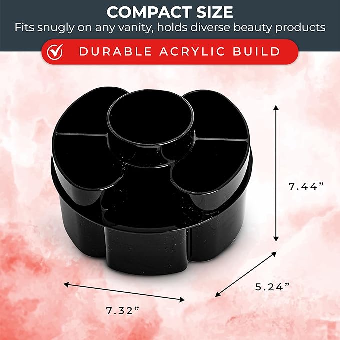 Masirs Small Rotating Makeup Organizer - Image 3