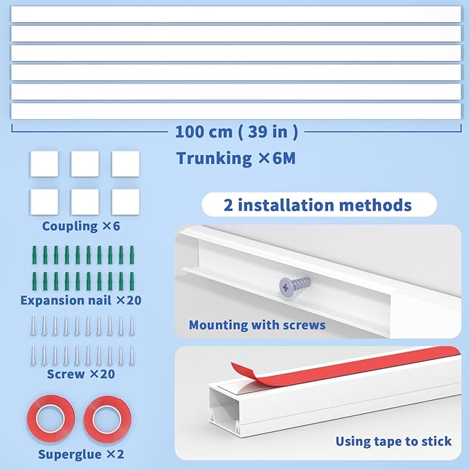 Extra-Long Paintable Cord Cover Hider - Image 2