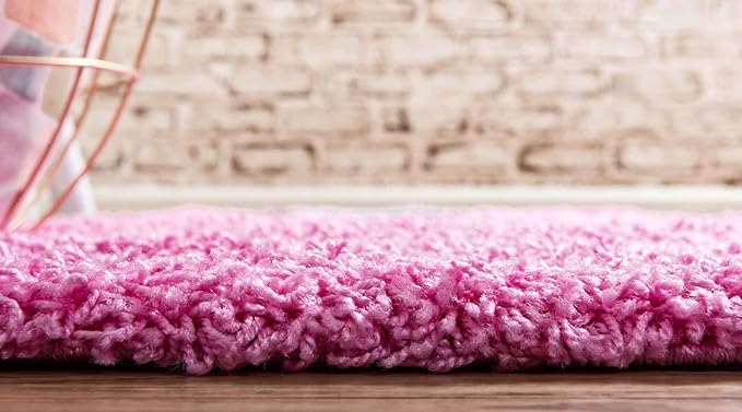 Unique Loom Solid Shag Collection Area Rug - Image 2