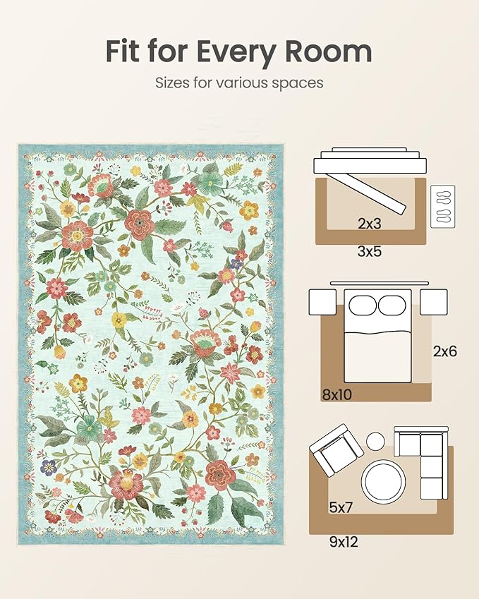 Amada 2x6 Washable Runner Rug, Non-Slip & Low-Profile Kitchen Area Rug - Image 7