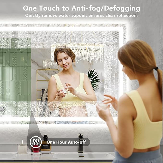 YEELAIT 68x36 Inch LED Bathroom Mirror - Image 5