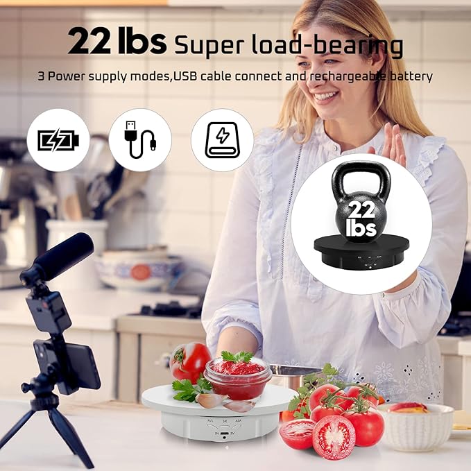 JAYEGT 3in 1 Motorized Rotating Display Stand - Image 5