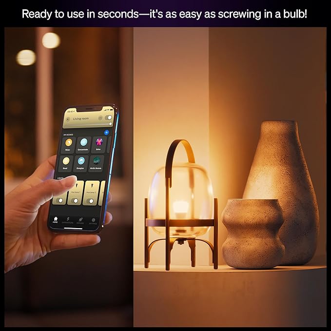 Philips Hue Smart LED A19 Bulb, E26 Base, Full Spectrum Light 1000K-20000K - Image 7
