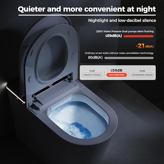 Smart Toilet with Bidet Built in, Japanese Bidet Toilet, - Image 7
