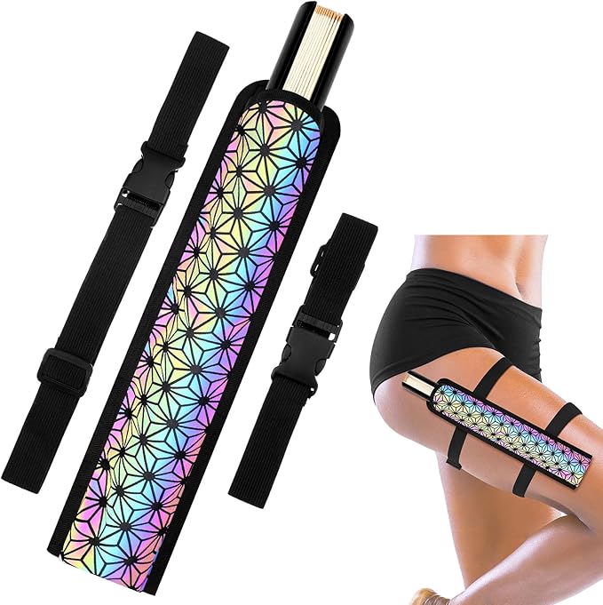 Summer Rave Fan Thigh Holster Rave Fan Holder Folding Hand Pouch Foldable by Cosblank