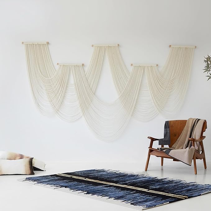 IOWER Macrame Wall Hanging Large Wall Home Decor Modern Fiber Wall Art - Image 4