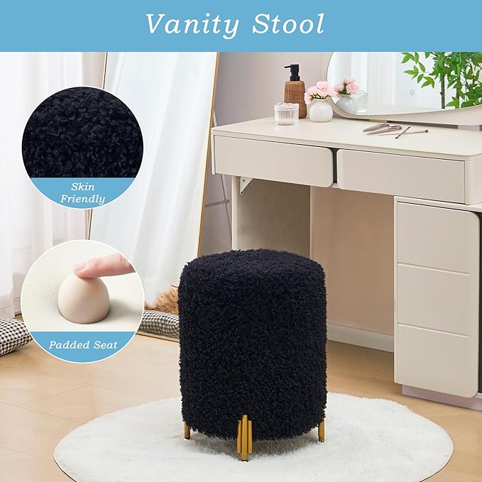 Mxfurhawa Round Ottoman Foot Stool - Image 6