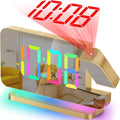 SZELAM Projection Alarm Clock, 7.4" LED Mirror Digital Clocks Large Display by SZELAM