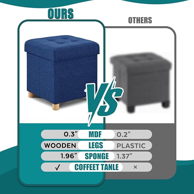 BRIAN & DANY Ottoman with Storage, Small Storage Ottoman - Image 5