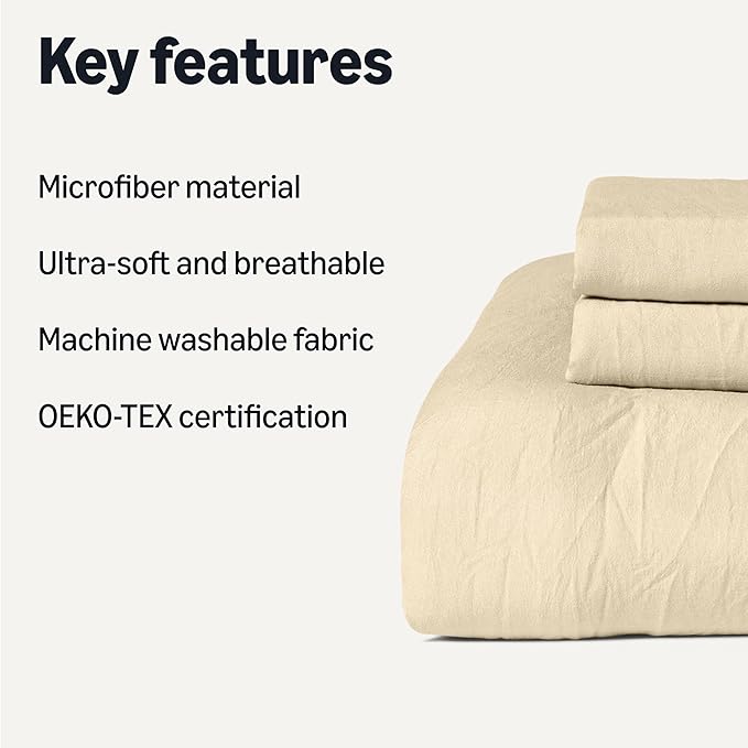 Amazon Basics Brushed Microfiber Comforter Set, Extra Soft - Image 2