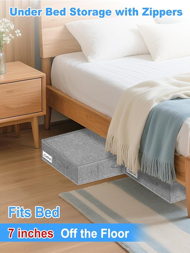Under Bed Storage Container, Large Under-Bed Clothes Organizer - Image 2