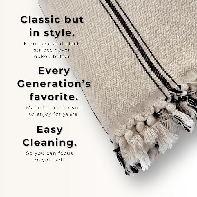 The Loomia 100% Cotton Luxury Woven Turkish King Size Blanket - Image 3