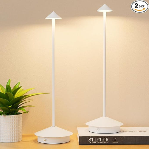 2-Pack 6000mAh Rechargeable Led Table Lamp Cordless, 3000K-6000K Stepless by Aoceley