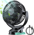 Svinkal USB Personal Clip on Fan 5000mAh Battery Operated 6in, Type C, 3 Speed by FocusedUSBsmallappliances