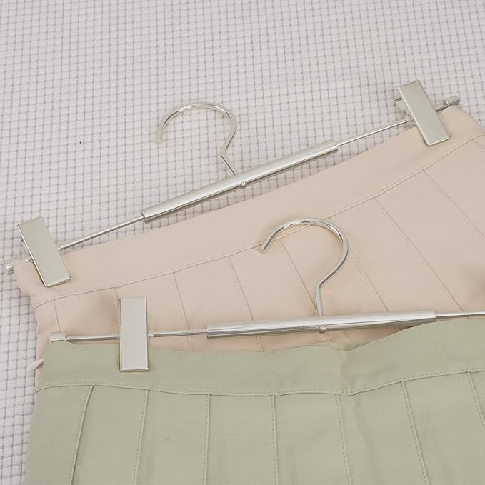 VWV 10-Pack Adjustable Women's Skirt and Pants Hangers, Space-Saving, Suitable - Image 7